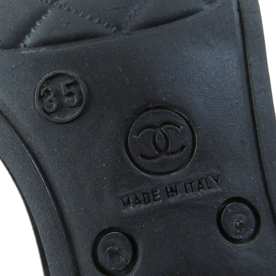 CHANEL boots Velor black Women 35 Used Authentic