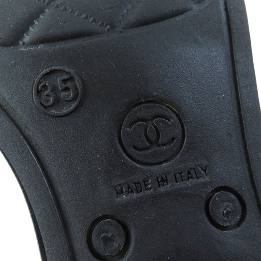 CHANEL boots Velor black Women 35 Used Authentic