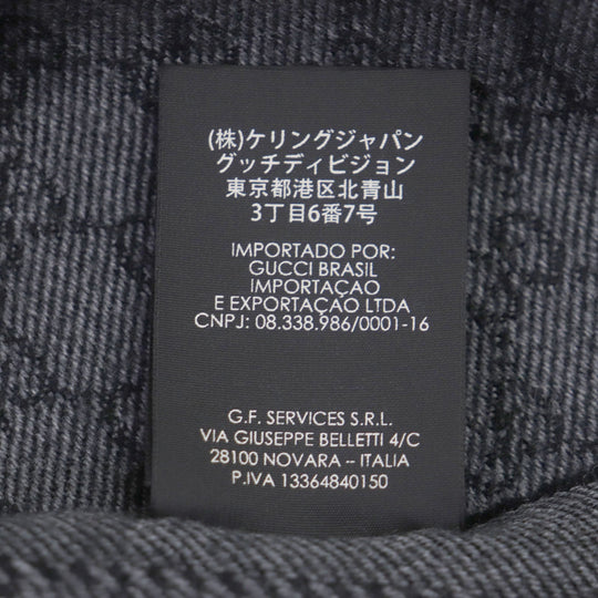 GUCCI Scarf 402093 Main: 100% wool Gray black mens Used Authentic