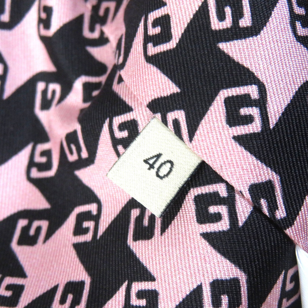 GUCCI tailored jacket 674323 Main: 90% wool, Main: 10% polyamide (nylon), Lining: 100% silk Pink black Women 40 Used Authentic