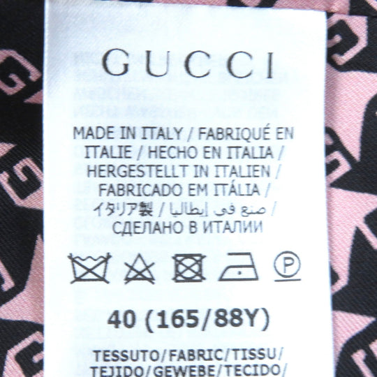 GUCCI tailored jacket 674323 Main: 90% wool, Main: 10% polyamide (nylon), Lining: 100% silk Pink black Women 40 Used Authentic