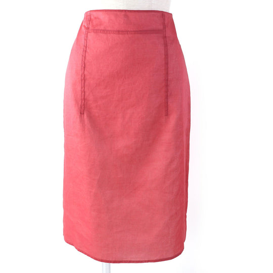 HERMES Tight Skirt Outer: 100% cotton, Lining: 100% cupra pink Women 34 Used Authentic