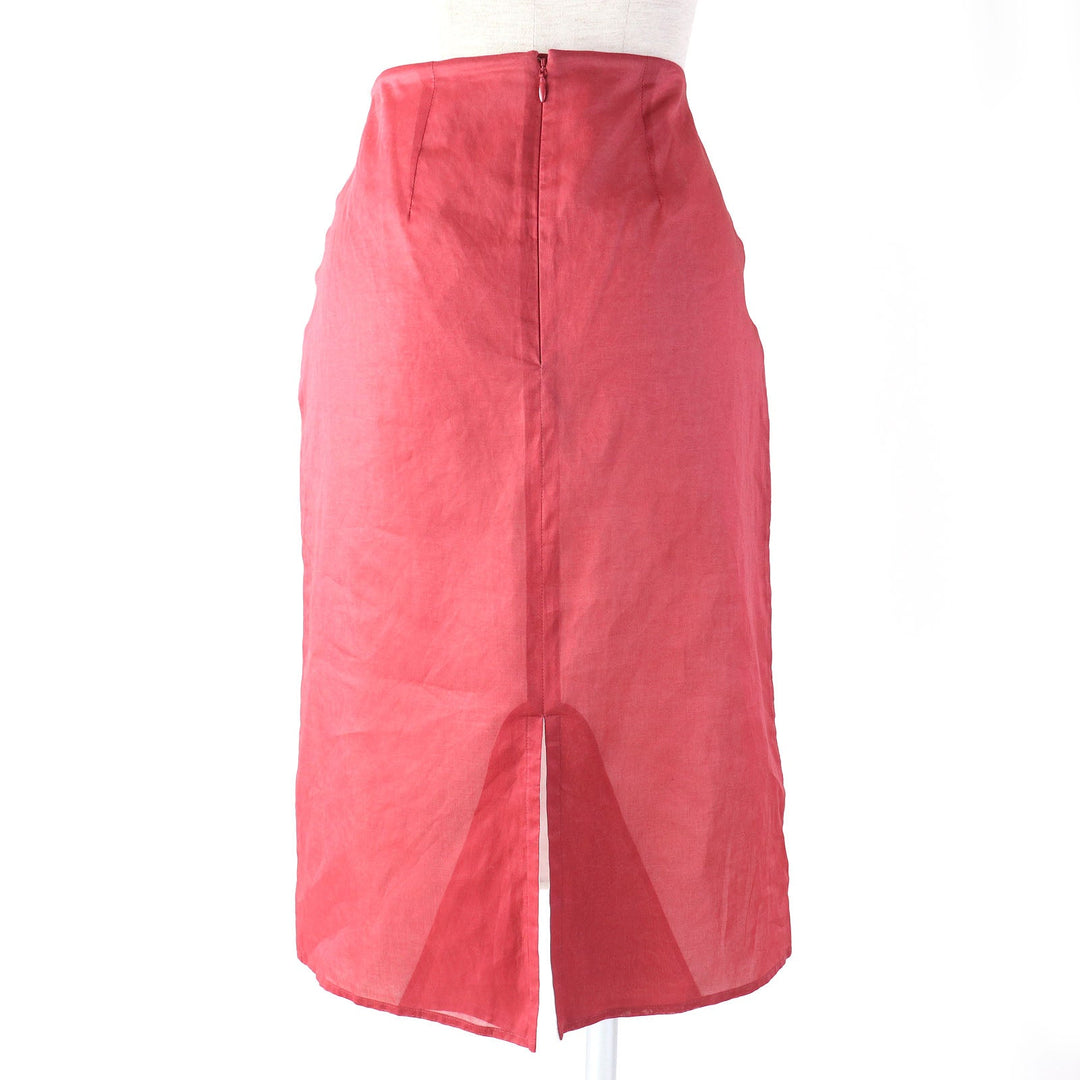HERMES Tight Skirt Outer: 100% cotton, Lining: 100% cupra pink Women 34 Used Authentic