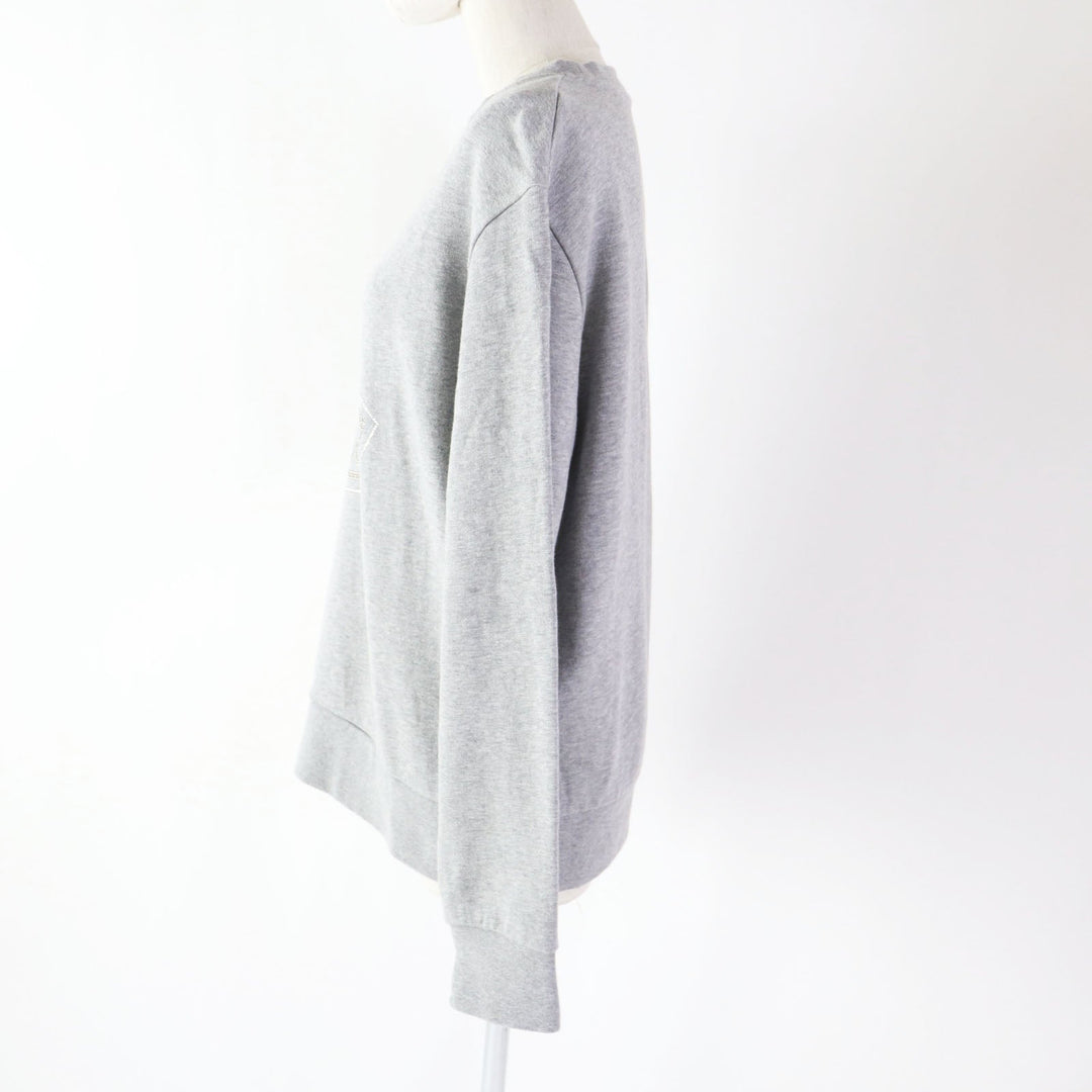 MONCLER pullover Outer material: 92% cotton, Outer material: 8% nylon, Part: 98% cotton, Part: 2% polyurethane gray MAGLIA Women XS Used Authentic