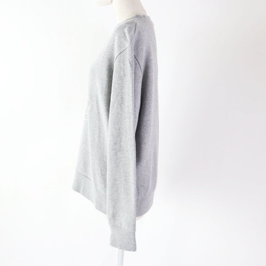 MONCLER pullover Outer material: 92% cotton, Outer material: 8% nylon, Part: 98% cotton, Part: 2% polyurethane gray MAGLIA Women XS Used Authentic