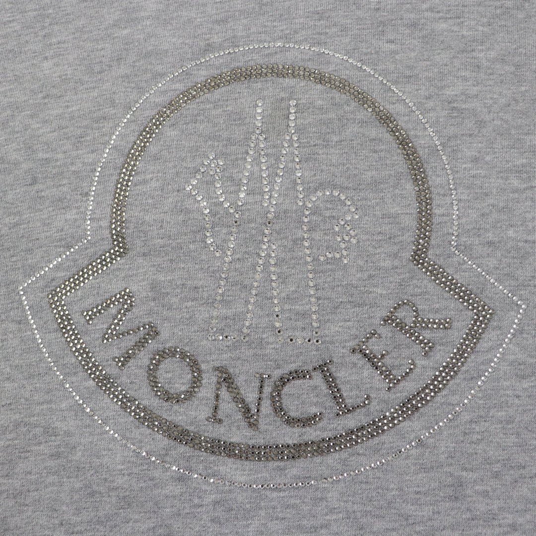 MONCLER pullover Outer material: 92% cotton, Outer material: 8% nylon, Part: 98% cotton, Part: 2% polyurethane gray MAGLIA Women XS Used Authentic