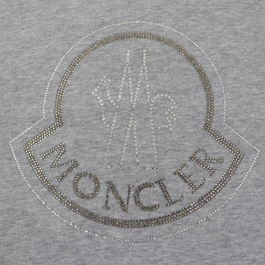 MONCLER pullover Outer material: 92% cotton, Outer material: 8% nylon, Part: 98% cotton, Part: 2% polyurethane gray MAGLIA Women XS Used Authentic