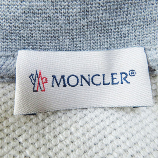 MONCLER pullover Outer material: 92% cotton, Outer material: 8% nylon, Part: 98% cotton, Part: 2% polyurethane gray MAGLIA Women XS Used Authentic