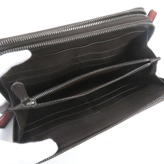 Berluti Long Wallet Purse Main: Leather Brown mens Used Authentic