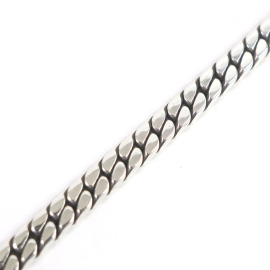 GUCCI bracelet Main: AG925, Main: Leather Silver black mens Used Authentic