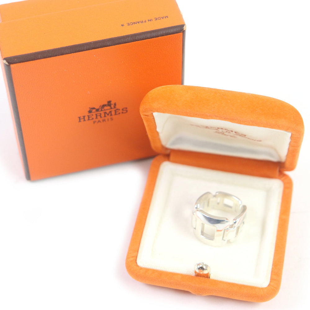 HERMES Ring Main�FSV925 Silver mens 52 Used Authentic