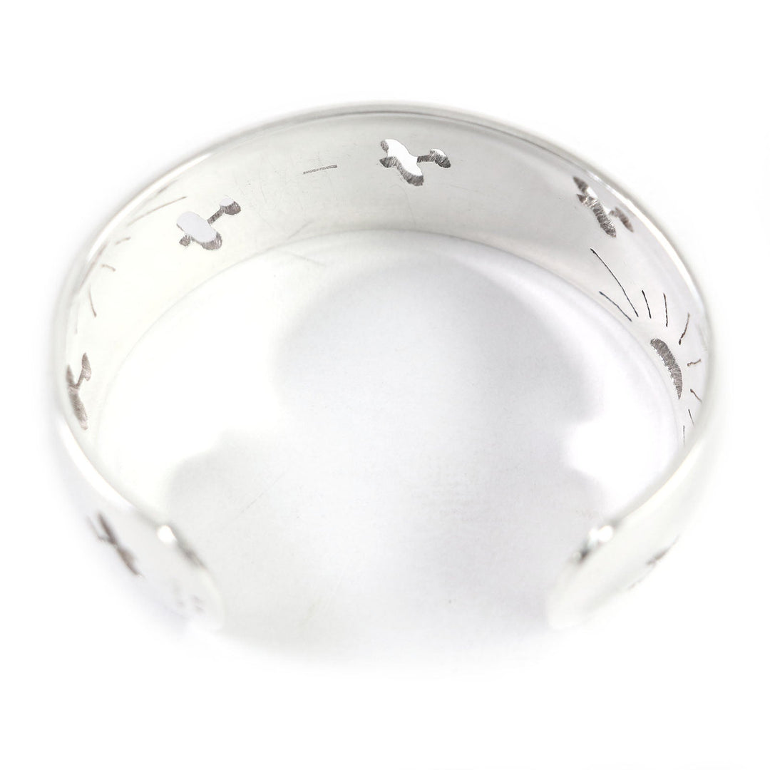 HERMES Bangle Main�FSV925 Silver mens Used Authentic