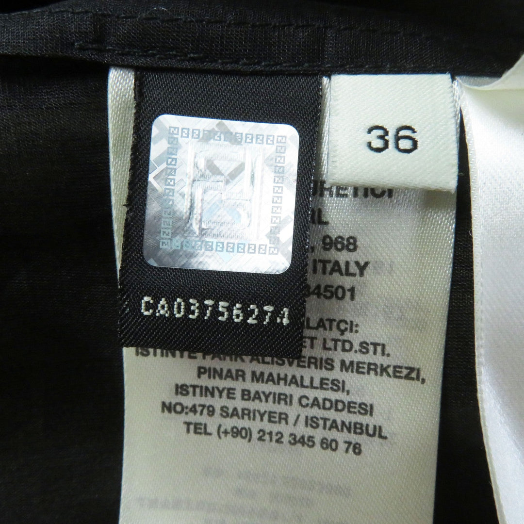 FENDI flare skirt FQ6560 Outer: 50% nylon, Outer: 50% acrylic, Lining: 100% silk Black green Women 36 Used Authentic