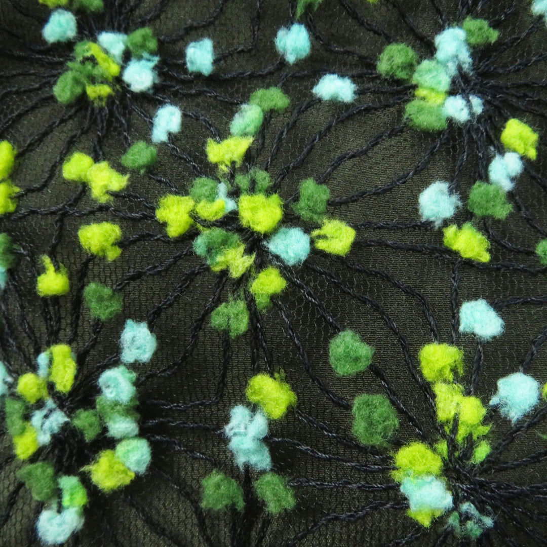 FENDI flare skirt FQ6560 Outer: 50% nylon, Outer: 50% acrylic, Lining: 100% silk Black green Women 36 Used Authentic