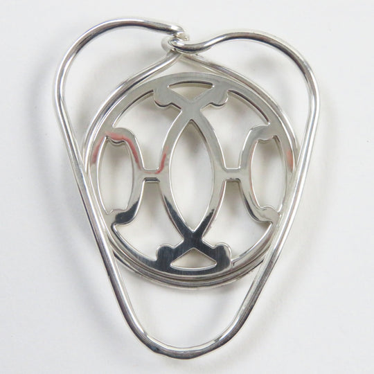 HERMES Money clip Main�FSV925 Silver kiss mens Used Authentic