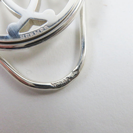 HERMES Money clip Main�FSV925 Silver kiss mens Used Authentic