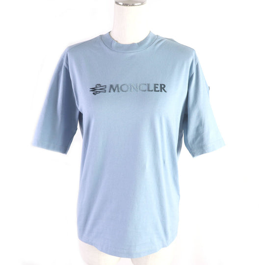 MONCLER Short sleeve T-shirt Main: 100% cotton Powder blue Women XS Used Authentic