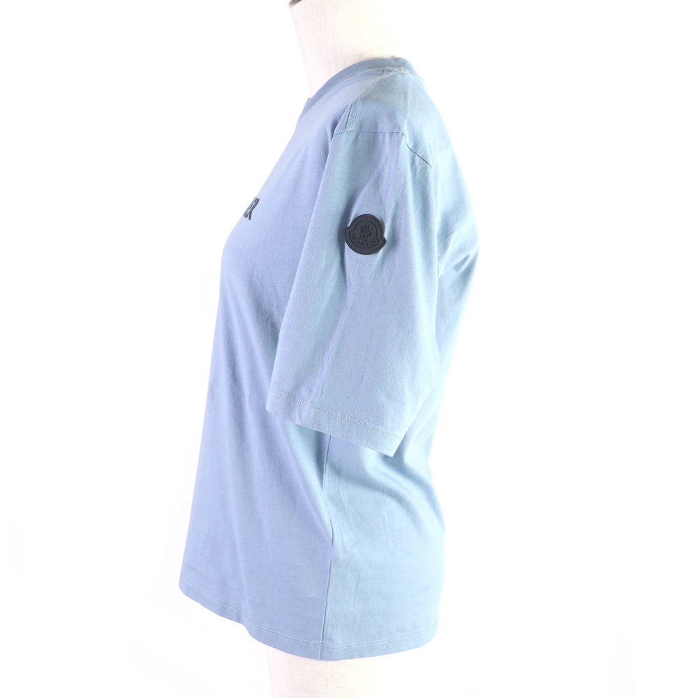 MONCLER Short sleeve T-shirt Main: 100% cotton Powder blue Women XS Used Authentic