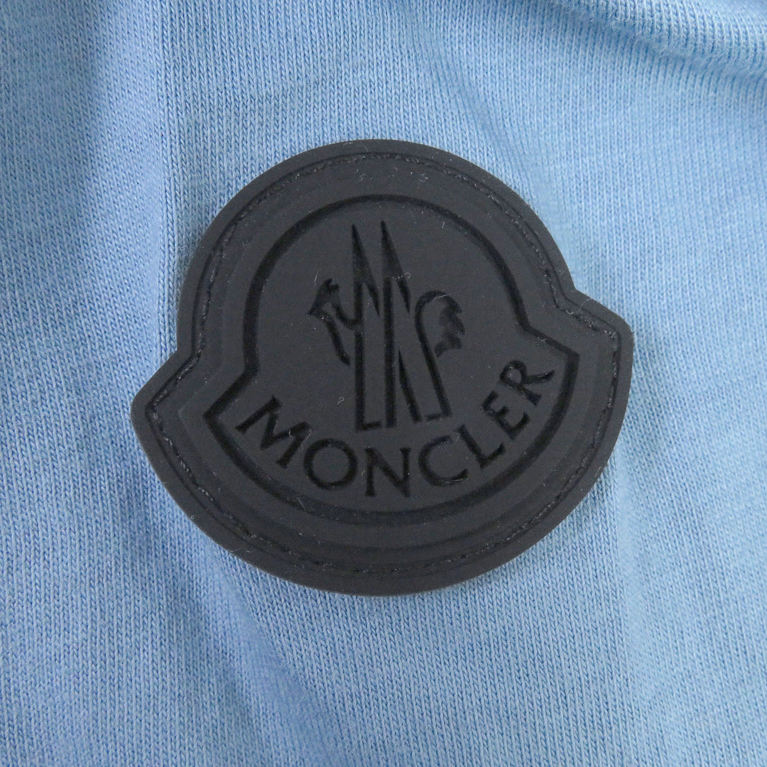 MONCLER Short sleeve T-shirt Main: 100% cotton Powder blue Women XS Used Authentic