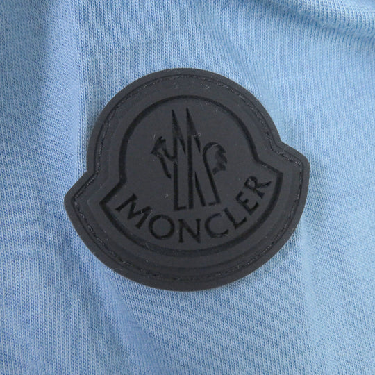 MONCLER Short sleeve T-shirt Main: 100% cotton Powder blue Women XS Used Authentic