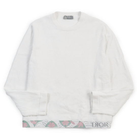 Dior HOMME knit 383M654AT556 Main: 100% cotton white DUNCAN GRANT AND CHARLESTON mens XL Used Authentic