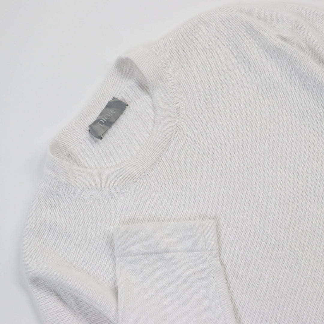 Dior HOMME knit 383M654AT556 Main: 100% cotton white DUNCAN GRANT AND CHARLESTON mens XL Used Authentic
