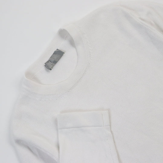 Dior HOMME knit 383M654AT556 Main: 100% cotton white DUNCAN GRANT AND CHARLESTON mens XL Used Authentic