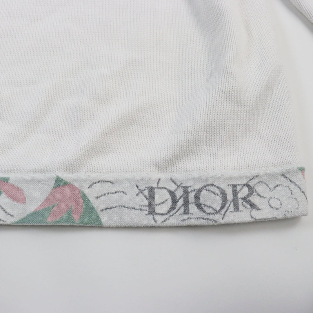 Dior HOMME knit 383M654AT556 Main: 100% cotton white DUNCAN GRANT AND CHARLESTON mens XL Used Authentic