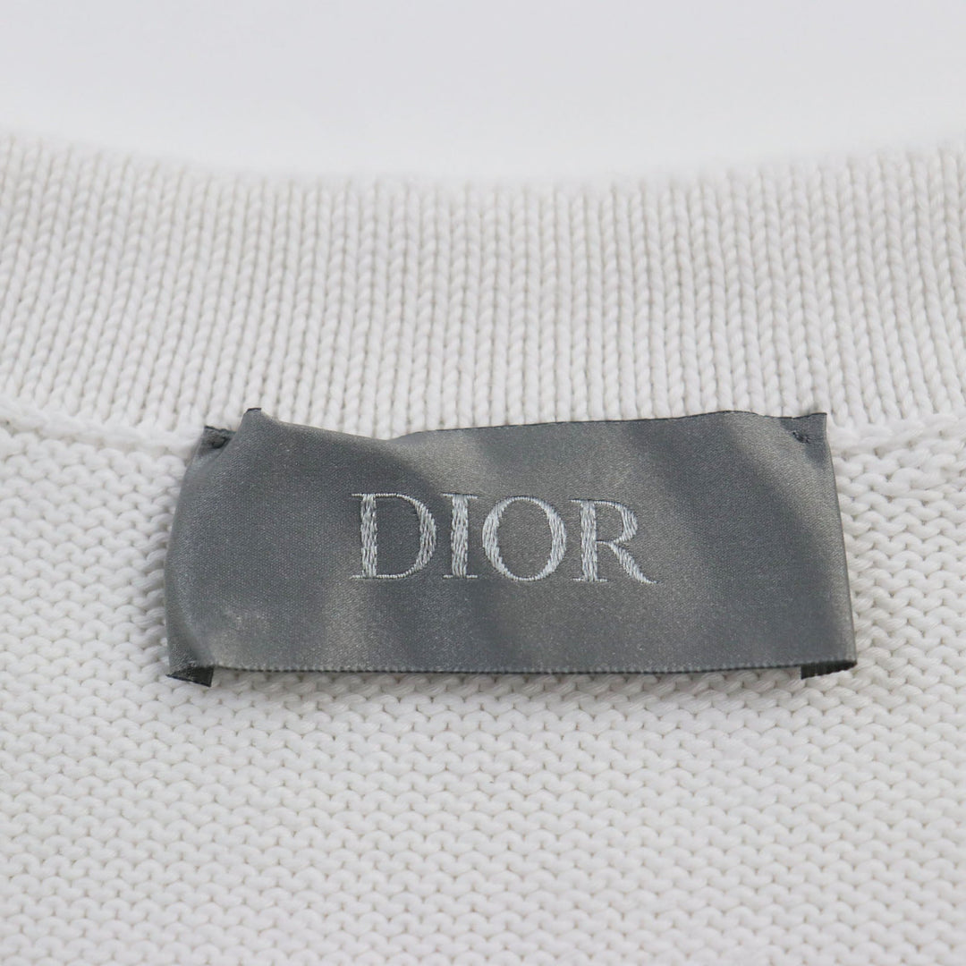 Dior HOMME knit 383M654AT556 Main: 100% cotton white DUNCAN GRANT AND CHARLESTON mens XL Used Authentic