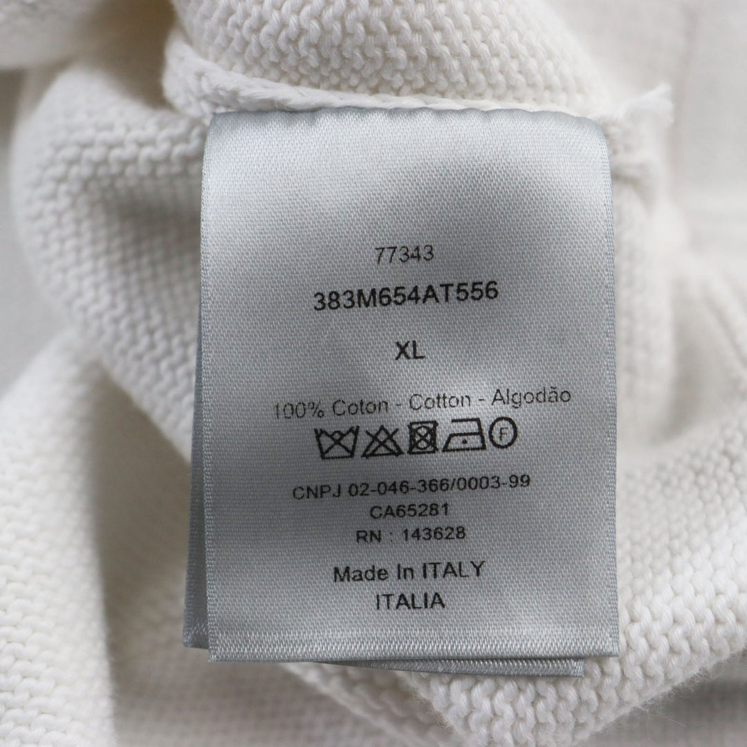 Dior HOMME knit 383M654AT556 Main: 100% cotton white DUNCAN GRANT AND CHARLESTON mens XL Used Authentic