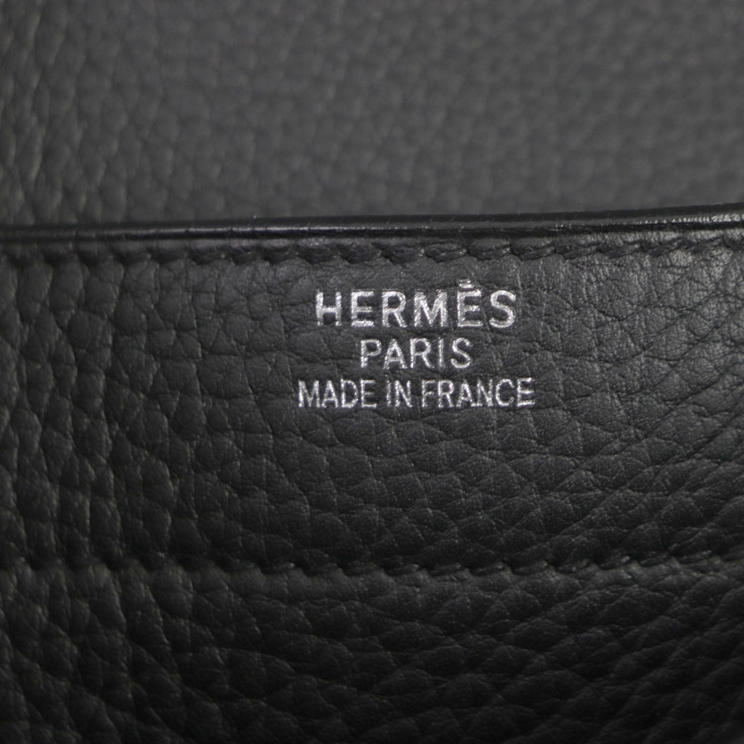HERMES Briefcase Togo black Sac Adepeche 38 mens Used Authentic
