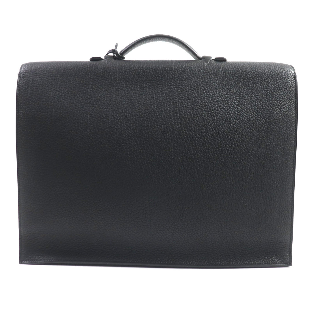 HERMES Briefcase Togo black Sac Adepeche 38 mens Used Authentic
