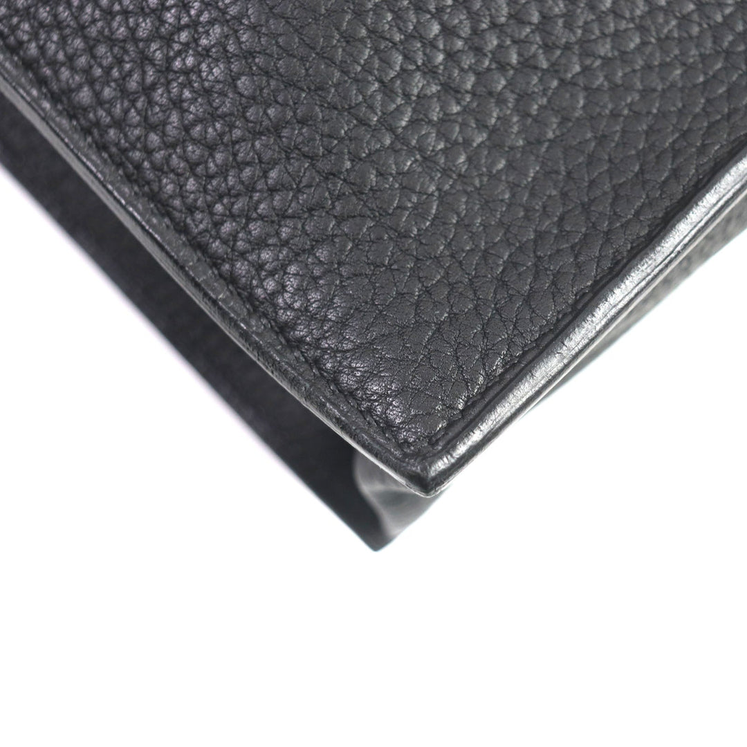 HERMES Briefcase Togo black Sac Adepeche 38 mens Used Authentic