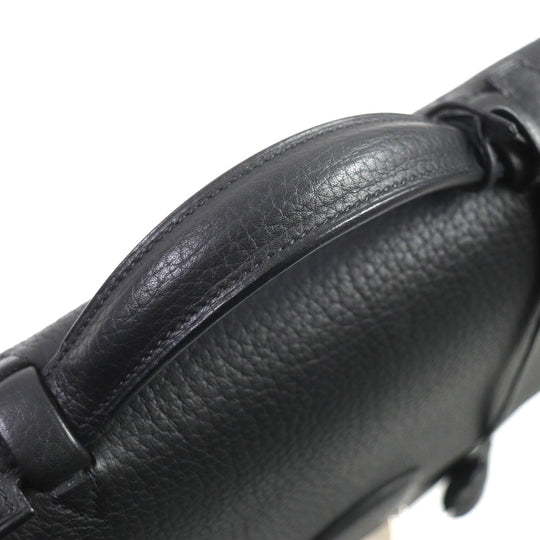 HERMES Briefcase Togo black Sac Adepeche 38 mens Used Authentic