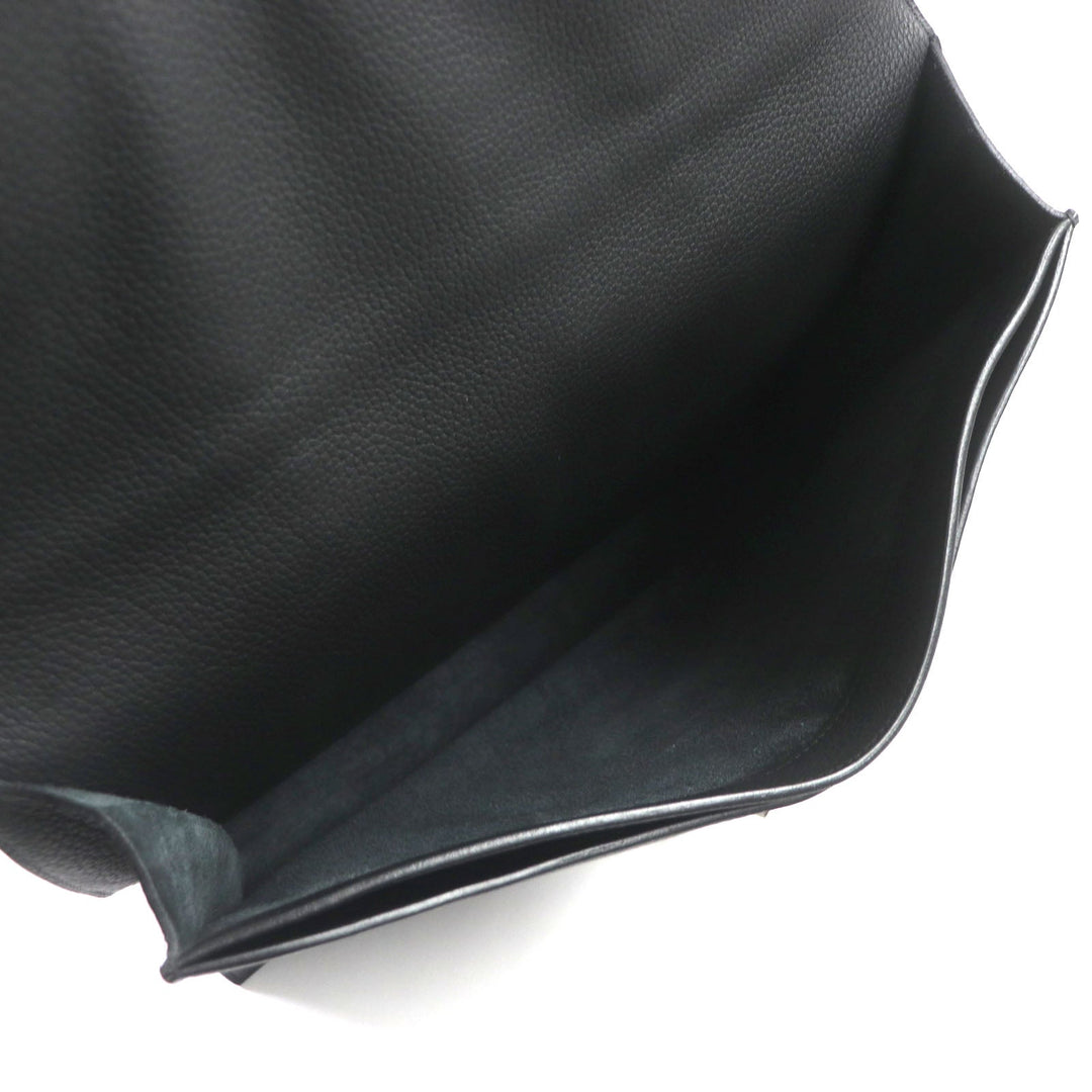 HERMES Briefcase Togo black Sac Adepeche 38 mens Used Authentic