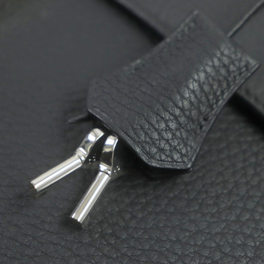 HERMES Briefcase Togo black Sac Adepeche 38 mens Used Authentic