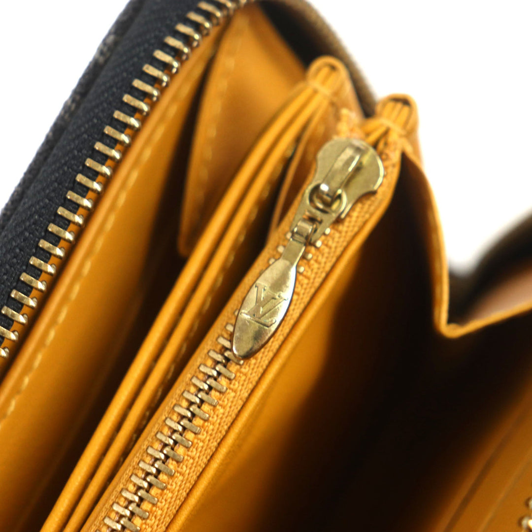 LOUIS VUITTON Long Wallet Purse M95614 Monogram denim Noir Monogram Denim Zippy Wallet mens Used Authentic