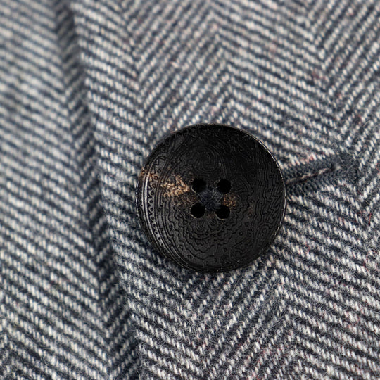 ETRO Chester coat Main: 100% wool Grey Multicolor All-over Pattern mens 44 Used Authentic