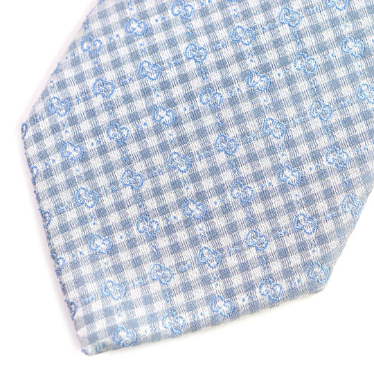 GUCCI tie 451681 silk Light blue Micro GGPattern