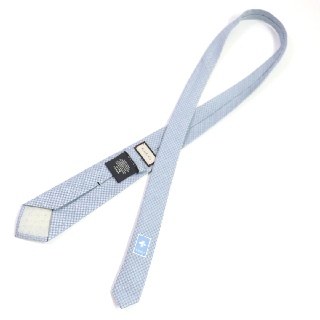 GUCCI tie 451681 silk Light blue Micro GGPattern