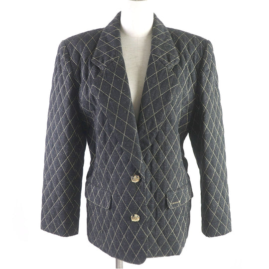 LEONARD tailored jacket Outer: 100% silk, Lining: 100% cupra black Women 11AR Used Authentic