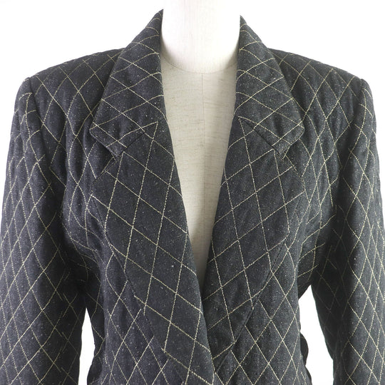 LEONARD tailored jacket Outer: 100% silk, Lining: 100% cupra black Women 11AR Used Authentic