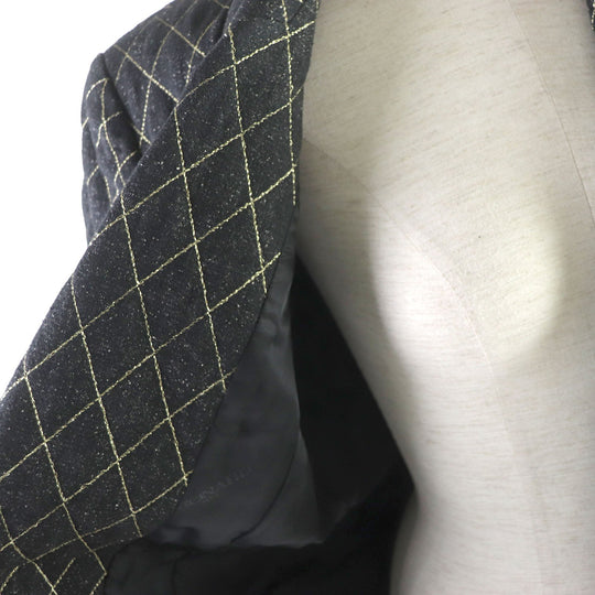 LEONARD tailored jacket Outer: 100% silk, Lining: 100% cupra black Women 11AR Used Authentic