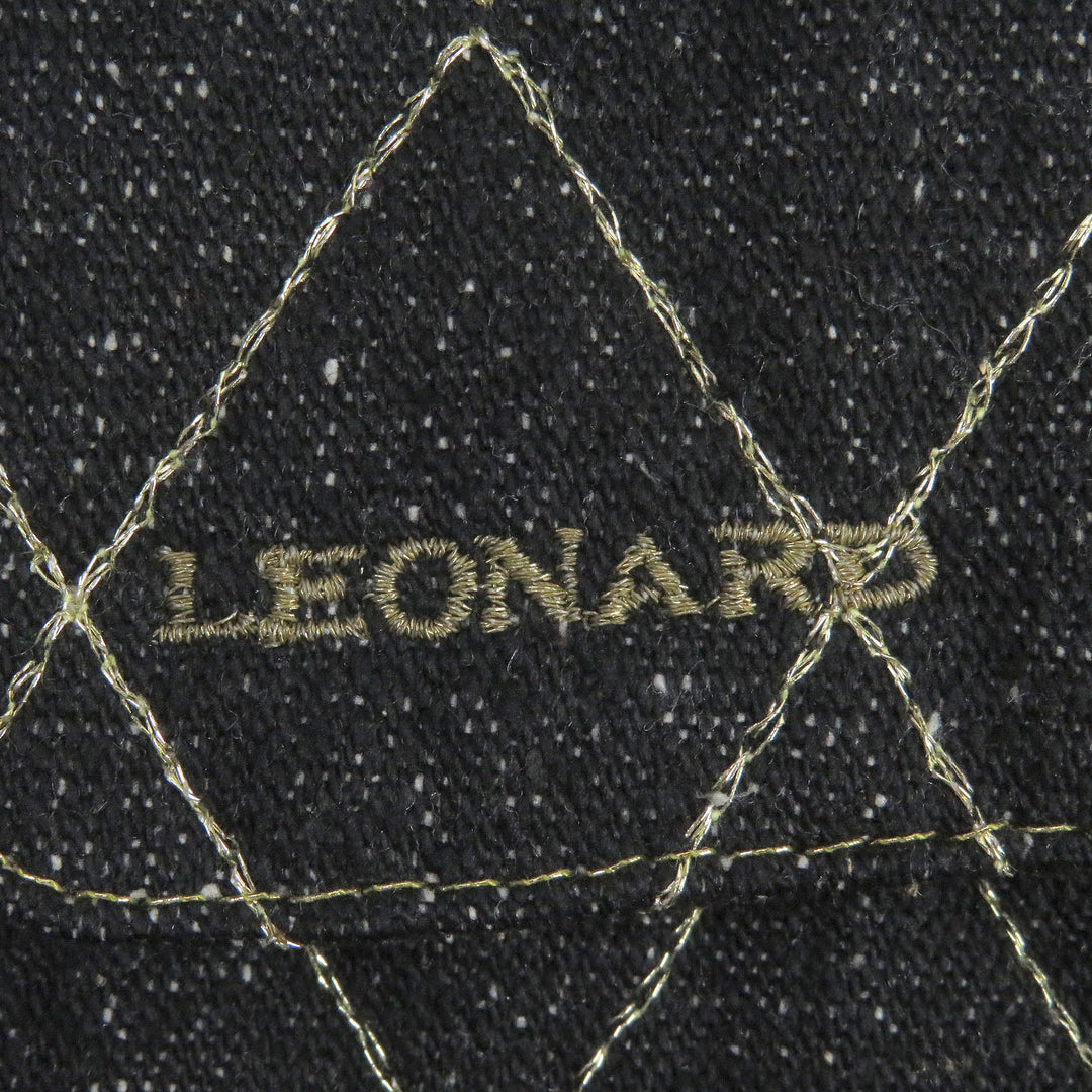 LEONARD tailored jacket Outer: 100% silk, Lining: 100% cupra black Women 11AR Used Authentic