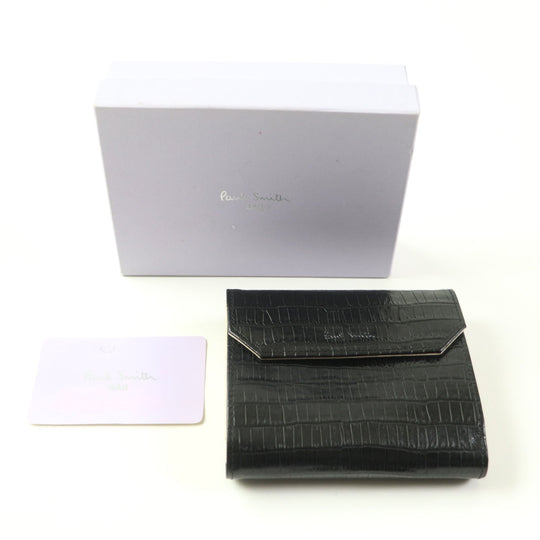 Paul Smith Bifold Wallet Main: Leather black Women Used Authentic