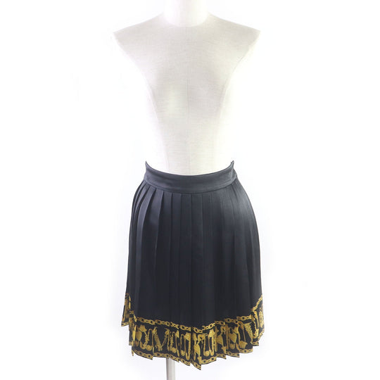 VERSACE Mini skirt Main: 100% silk black Women 36 Used Authentic