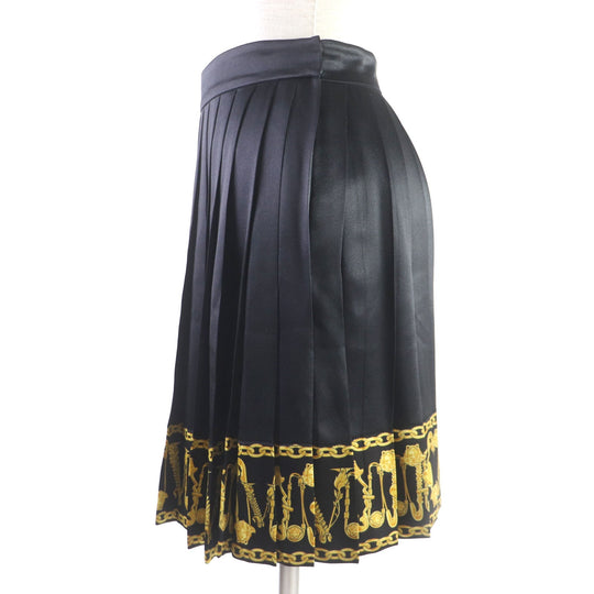 VERSACE Mini skirt Main: 100% silk black Women 36 Used Authentic