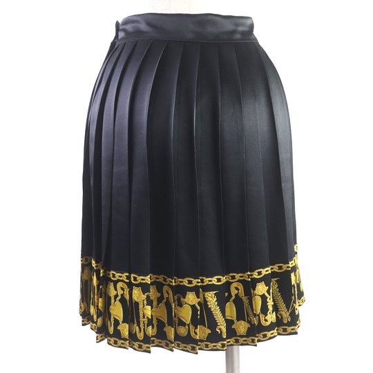 VERSACE Mini skirt Main: 100% silk black Women 36 Used Authentic
