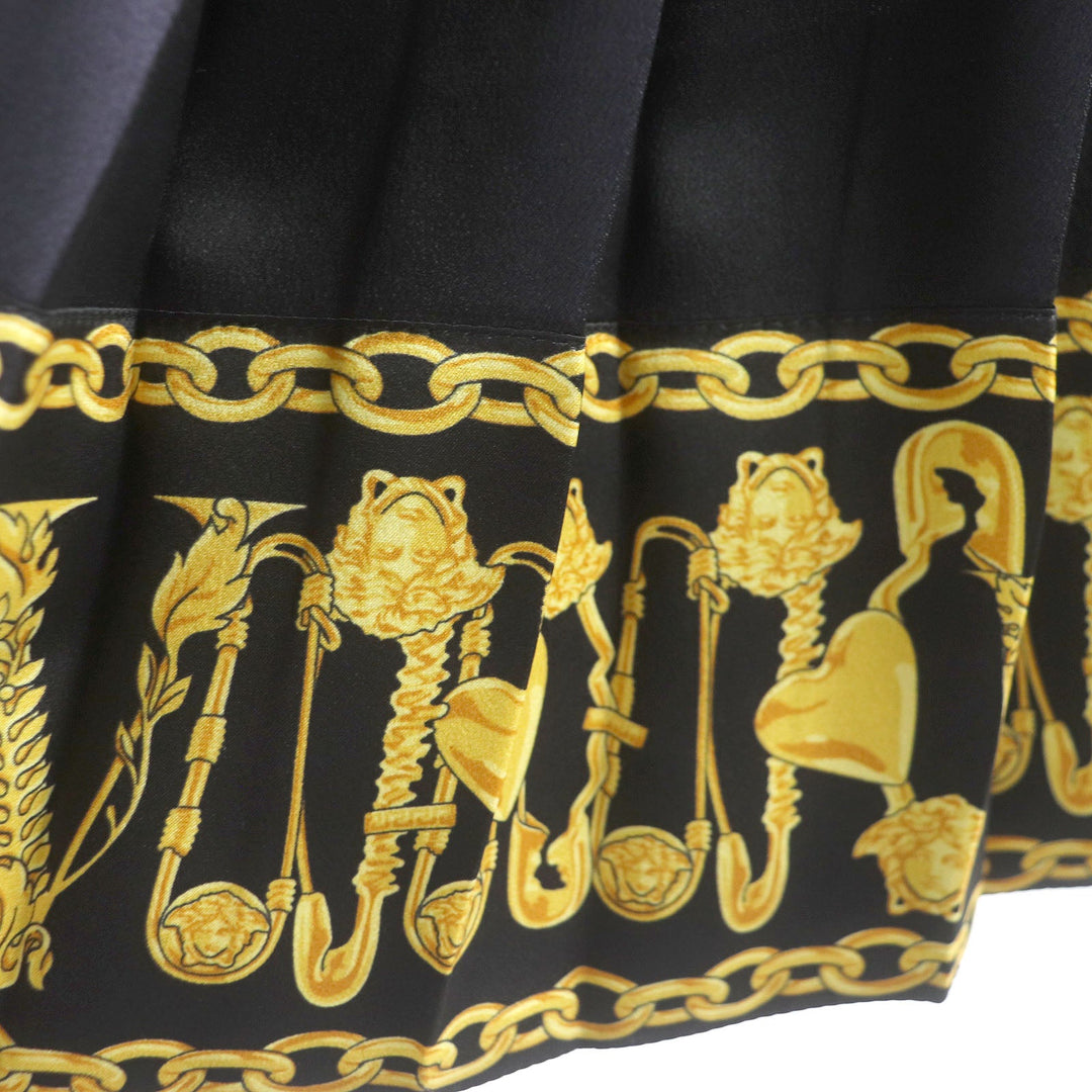 VERSACE Mini skirt Main: 100% silk black Women 36 Used Authentic
