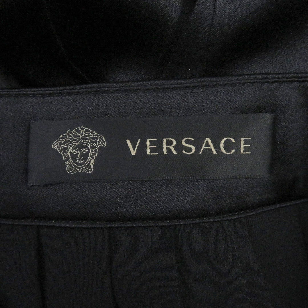 VERSACE Mini skirt Main: 100% silk black Women 36 Used Authentic